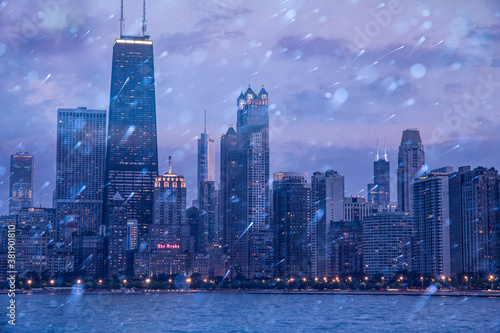 Chicago im Regen