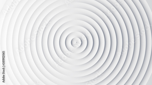 Abstract template of white circular waves photo