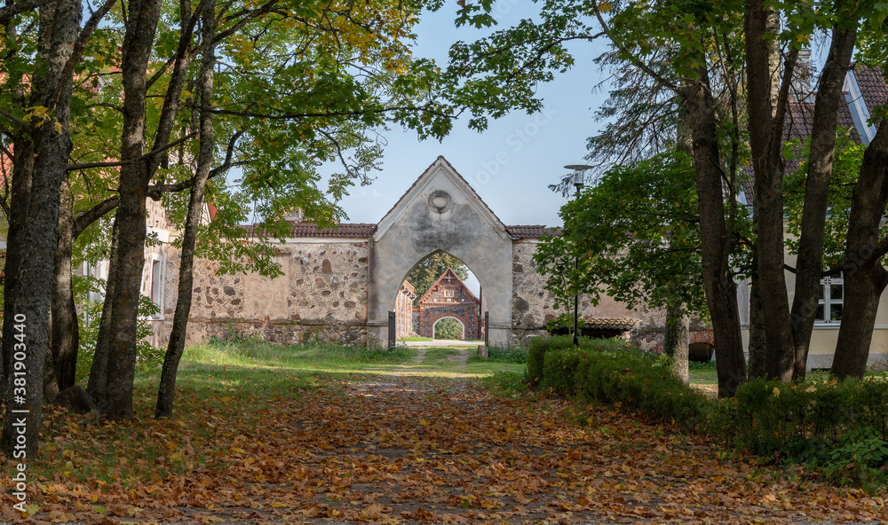 gate in stone wall