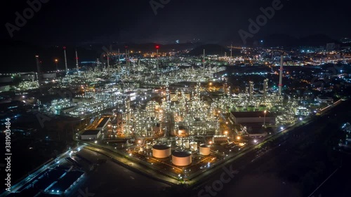 Wallpaper Mural Aerial view Oil refinery .The factory is located in the middle of nature and no emissions. The area around the air pure. Torontodigital.ca