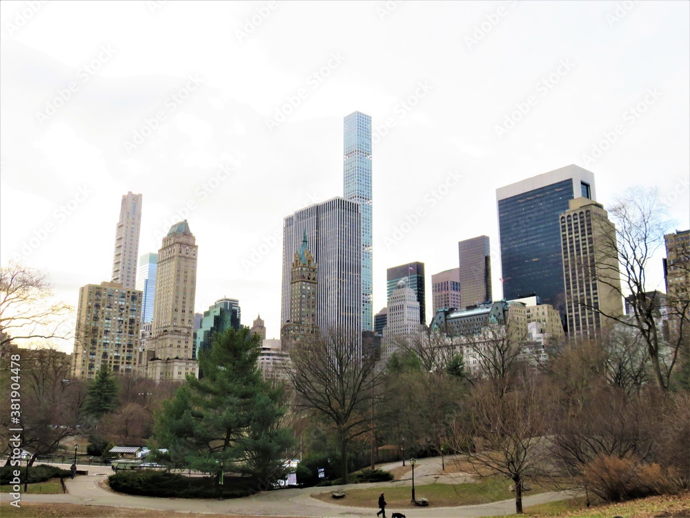Obraz premium Plaza, New York city panorama from the Central Park