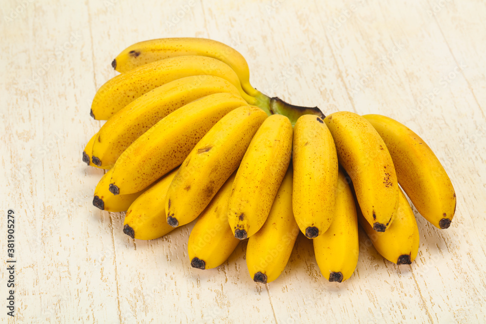 Ripe sweet Mini banana heap Ripe sweet Mini banana heap