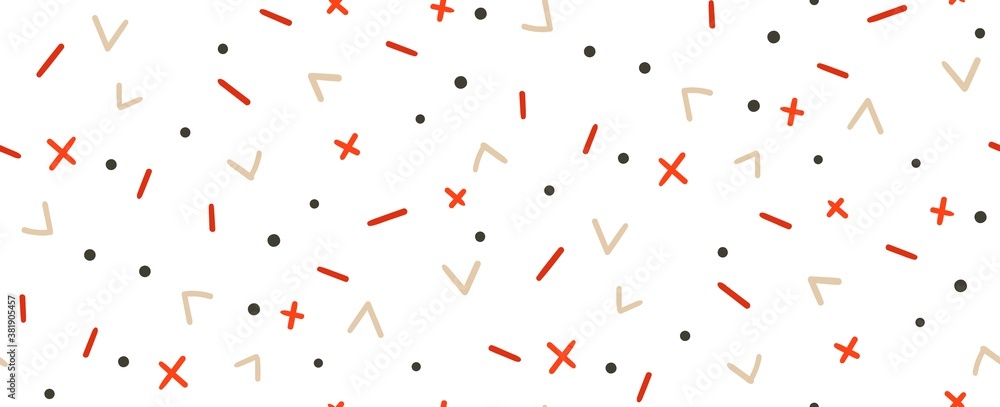 Hand drawn vector abstract fun Merry Christmas time simple seamless pattern isolated on white background
