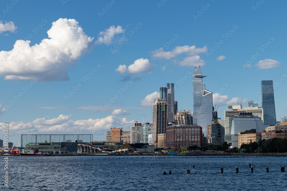 Chelsea and Hudson Yards Skyline along the Hudson River in New York City