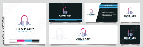 jellyfish , sound wave , elegant , luxury , logo design inspiration