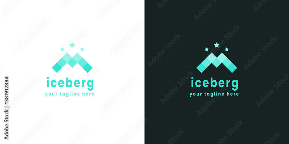 creative iceberg logo design creative iceberg logo design