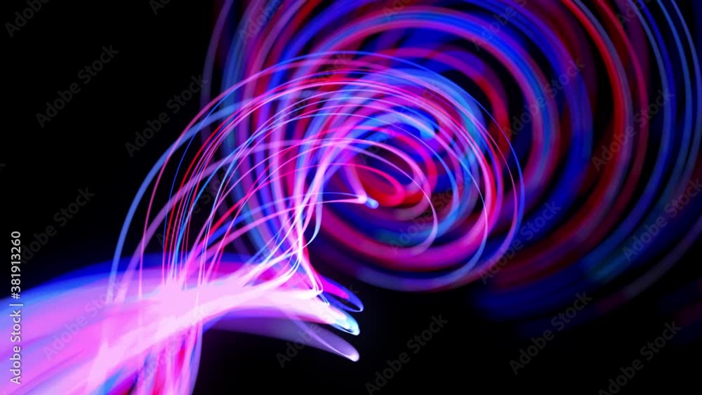 Light flow bg in 4k. Abstract looped background with light trails, stream of red blue neon lines in space move to form looped spiral shapes. Modern trendy motion design background. Light effect, Light flow bg in 4k. Abstract looped background with light trails, stream of red blue neon lines in space move to form looped spiral shapes. Modern trendy motion design background. Light effect,