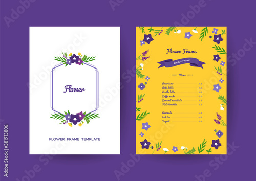 노란 꽃 A4 템플릿