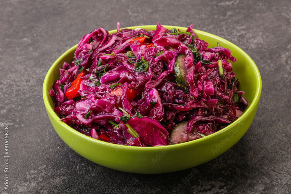 Pickled red cabbage with herbs Pickled red cabbage with herbs