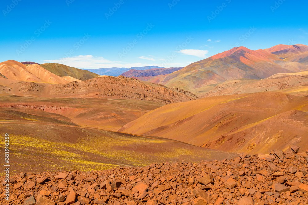 Fototapeta premium Colored Mountains Landscape, La Rioja, Argentina