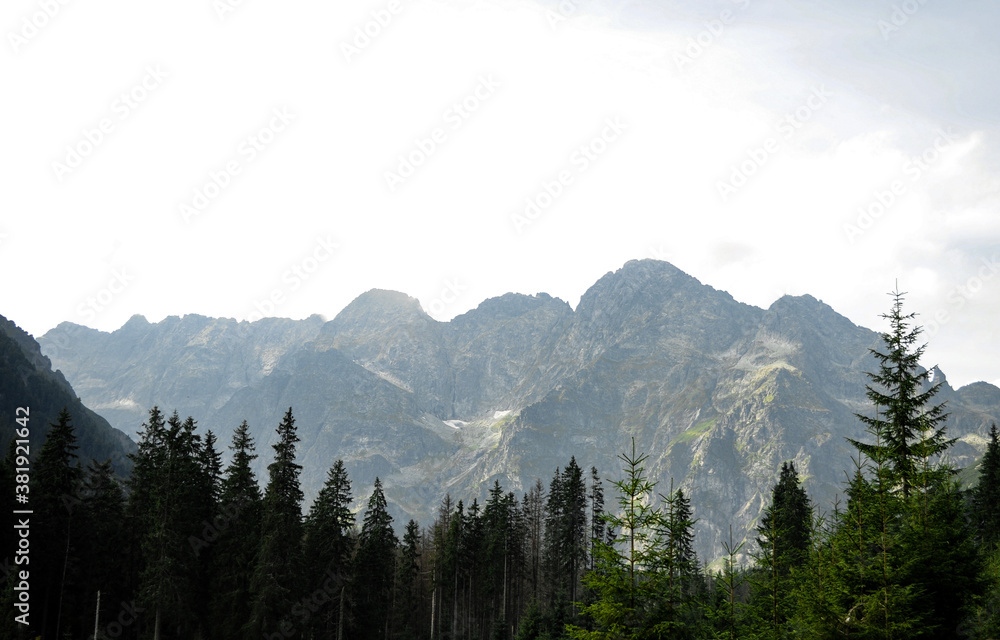 mountains in the morning