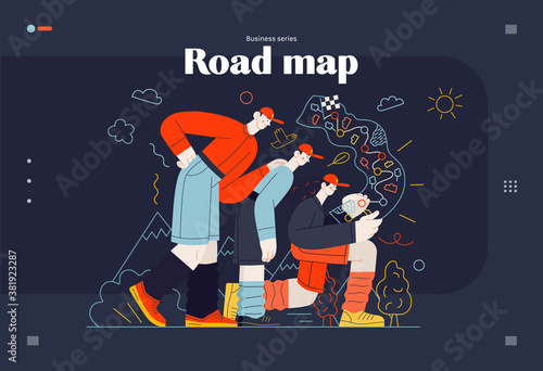 Business topics - road map, web template