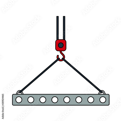 Icon Of Slab Hanged On Crane Hook