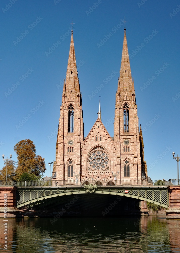 View of the Saint Paul lutheran church in Strasbourg View of the Saint Paul lutheran church in Strasbourg