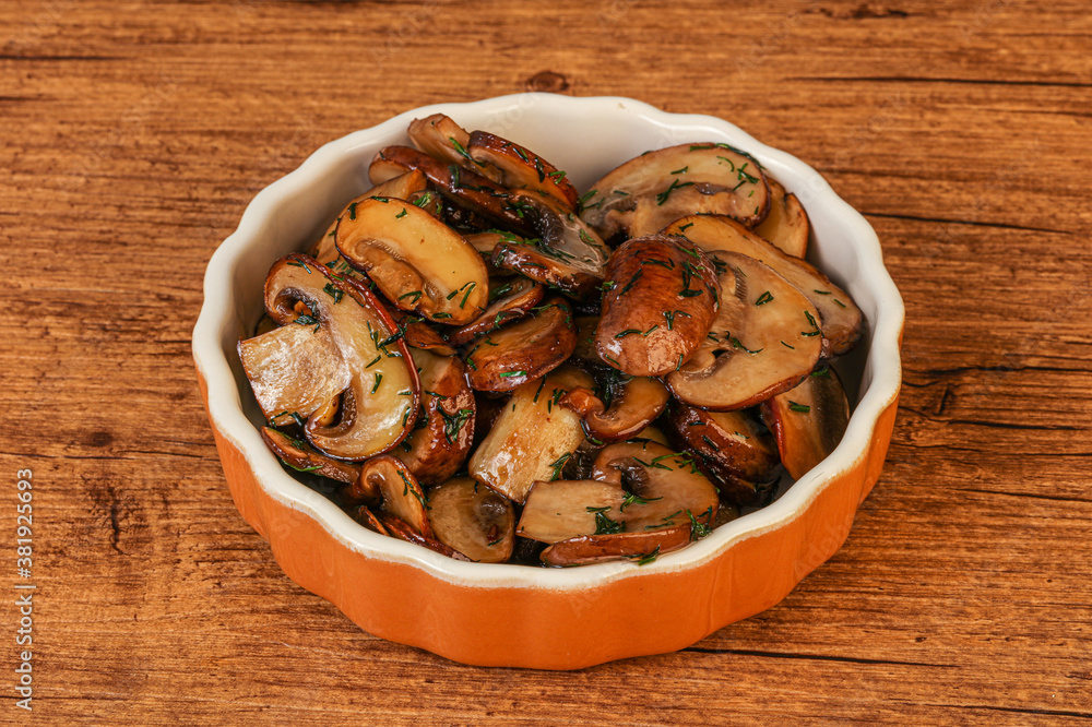 Roasted champignon with herbs and spices Roasted champignon with herbs and spices