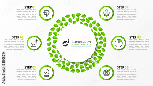 Infographic design template. Creative concept with 6 steps