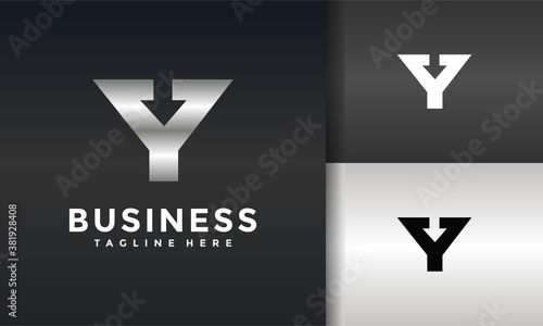 initial Y arrow logo