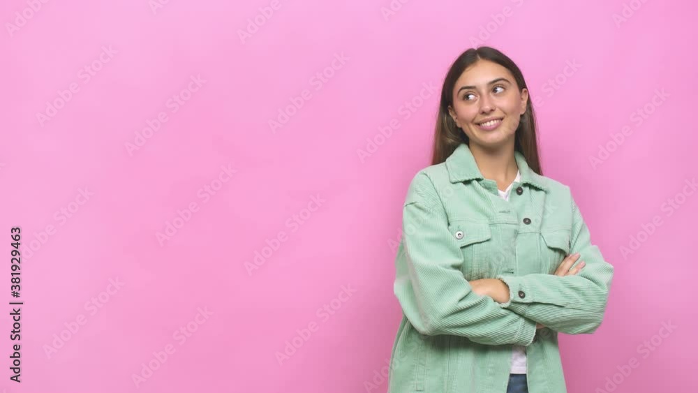 Young caucasian woman smiling confident with crossed arms Young caucasian woman smiling confident with crossed arms