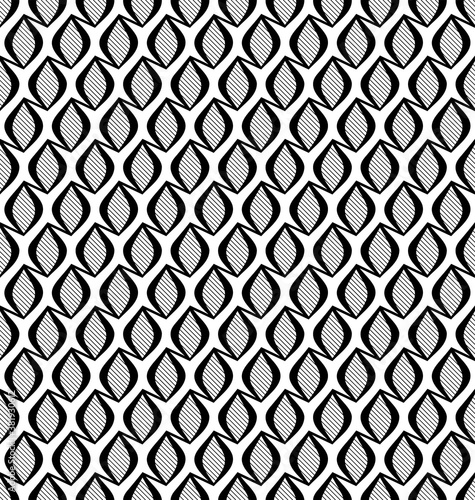 Black geometry seamless grid pattern on white background. Simple geometric motive for cloth, wrapping paper, cover design