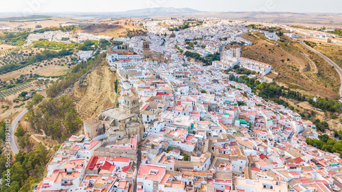 aerial view of arcos de la frontera town, Spain photo