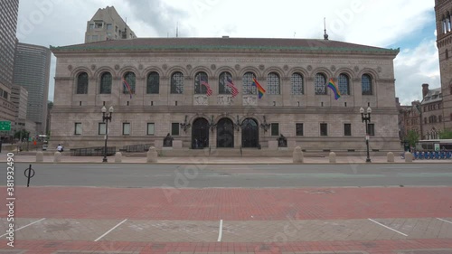 Static video of public library in Boston, Massachusetts.