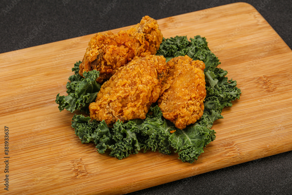 Hot fried crispy chicken wings Hot fried crispy chicken wings