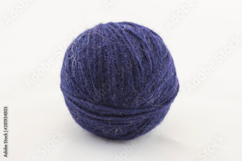 ball of blue thread