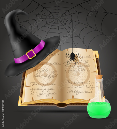 magic objects for witchcraft witch vector illustration