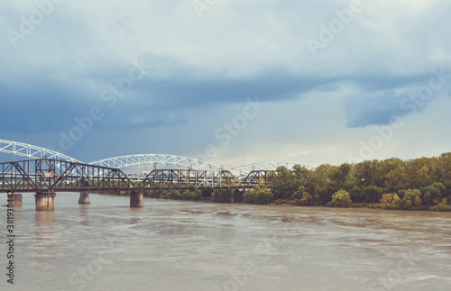 Kansas City missouri river bridge urban nature