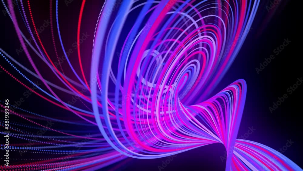 Light flow bg in 4k. Abstract looped background with light trails