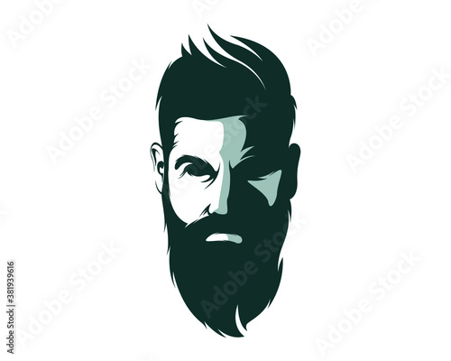 Beard logo isolated on white background