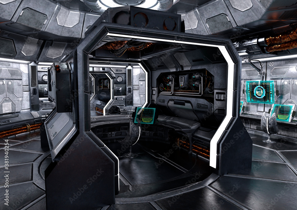 3D Rendering Science Fiction Space Ship