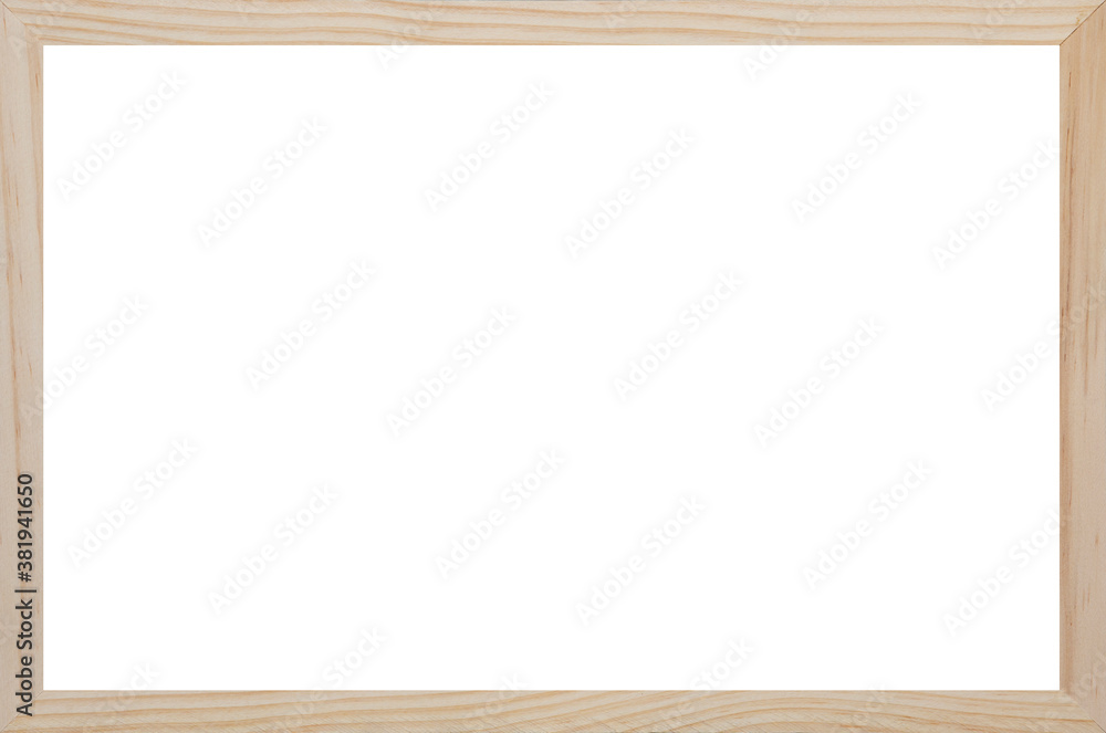 Wood frame isolated on white background.Vintage concept.