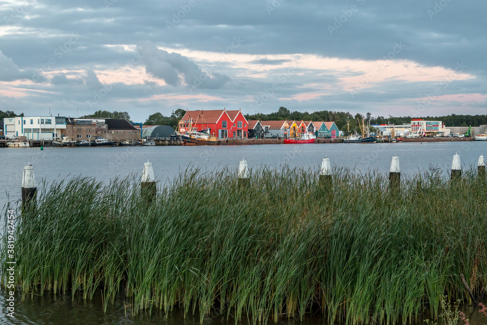 Zoutkamp a fishing village in the north of the Netherlands in the province of Groningen, photo taken in the evenings during the blue hour Zoutkamp a fishing village in the north of the Netherlands in the province of Groningen, photo taken in the evenings during the blue hour