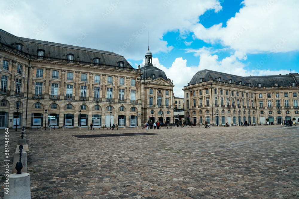 Fototapeta premium City square with old architecture buildings
