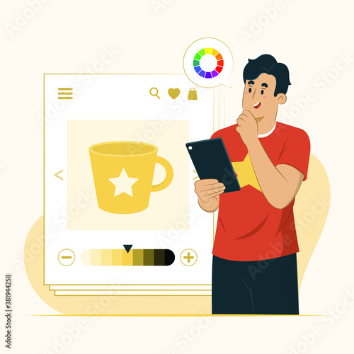 Color grades concept illustration
