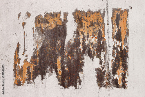 Texture of iron surface with rusty areas
