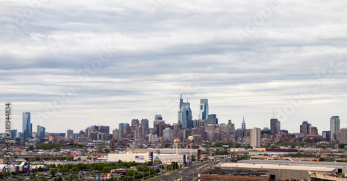 2020 panorama of the city skyline in Philadelphia, Pennsylvania, USA