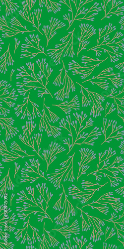 Wallpaper Mural Christmas seamless pattern for festival background design. Winter sale fair branding. New Year seasonal celebration greeting card. Pinecone xmas branches with leaves isolated fir on color backdrop. Torontodigital.ca
