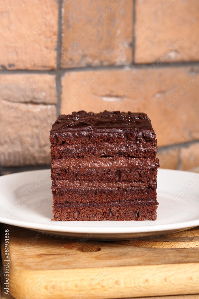 Chocolate layer cake. Chocolate layer cake.