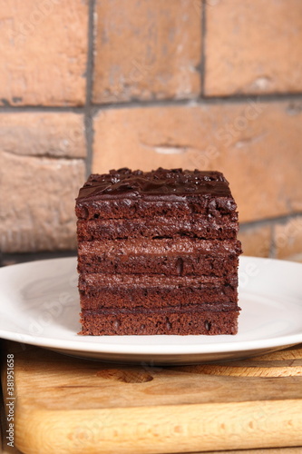 Chocolate layer cake.