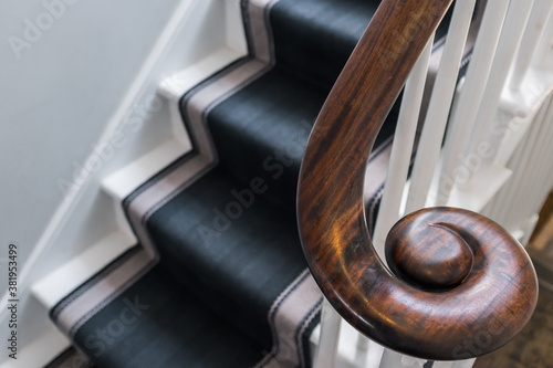 carved handrail detail