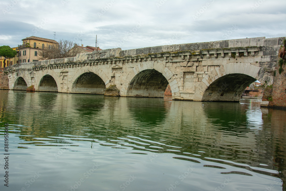The Bridge of Tiberius (Italian: Ponte di Tiberio) or Bridge of Augustus Roman bridge in Rimini, Italy