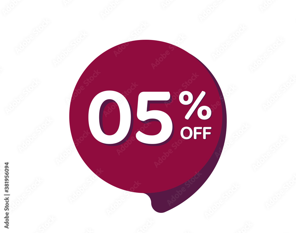 05% OFF Sale Discount Banner, Discount offer price label, 05% Discount Sticker 05% OFF Sale Discount Banner, Discount offer price label, 05% Discount Sticker