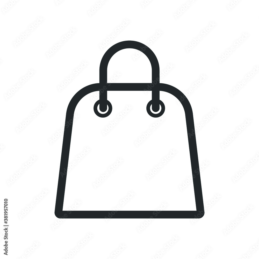 Hand bag icon isolated on white background. UI element for shopping website and apps. Hand bag icon isolated on white background. UI element for shopping website and apps.