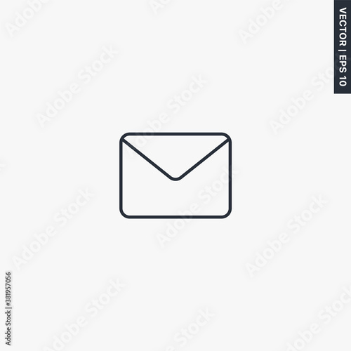 Free Download Envelope, message, linear style sign for mobile concept and web design - GFXLoad