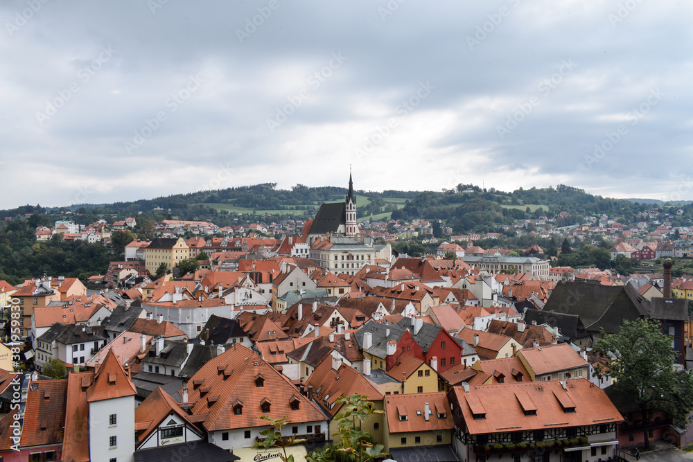 Fototapeta premium Street photography in Cesky Krumlov in the Czech Republic