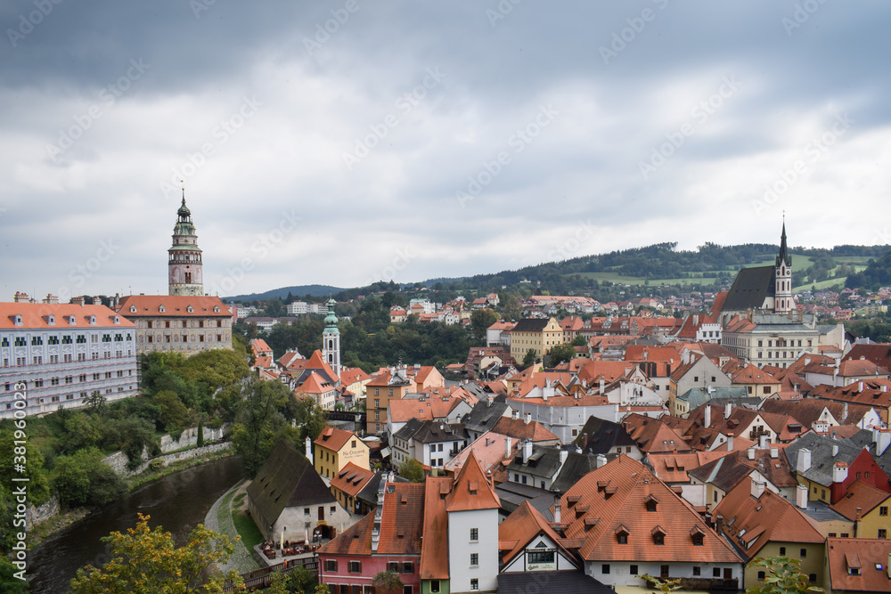 Street photography in Cesky Krumlov in the Czech Republic