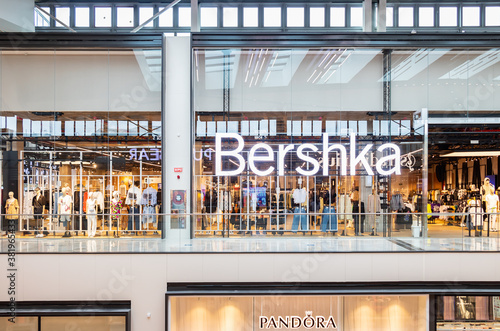 Seville, Spain - September 18, 2020: Bershka fashion store in Lagoh Sevilla  Shopping center. It is a clothing retailer company and part of the Spanish  Inditex group Stock Photo | Adobe Stock