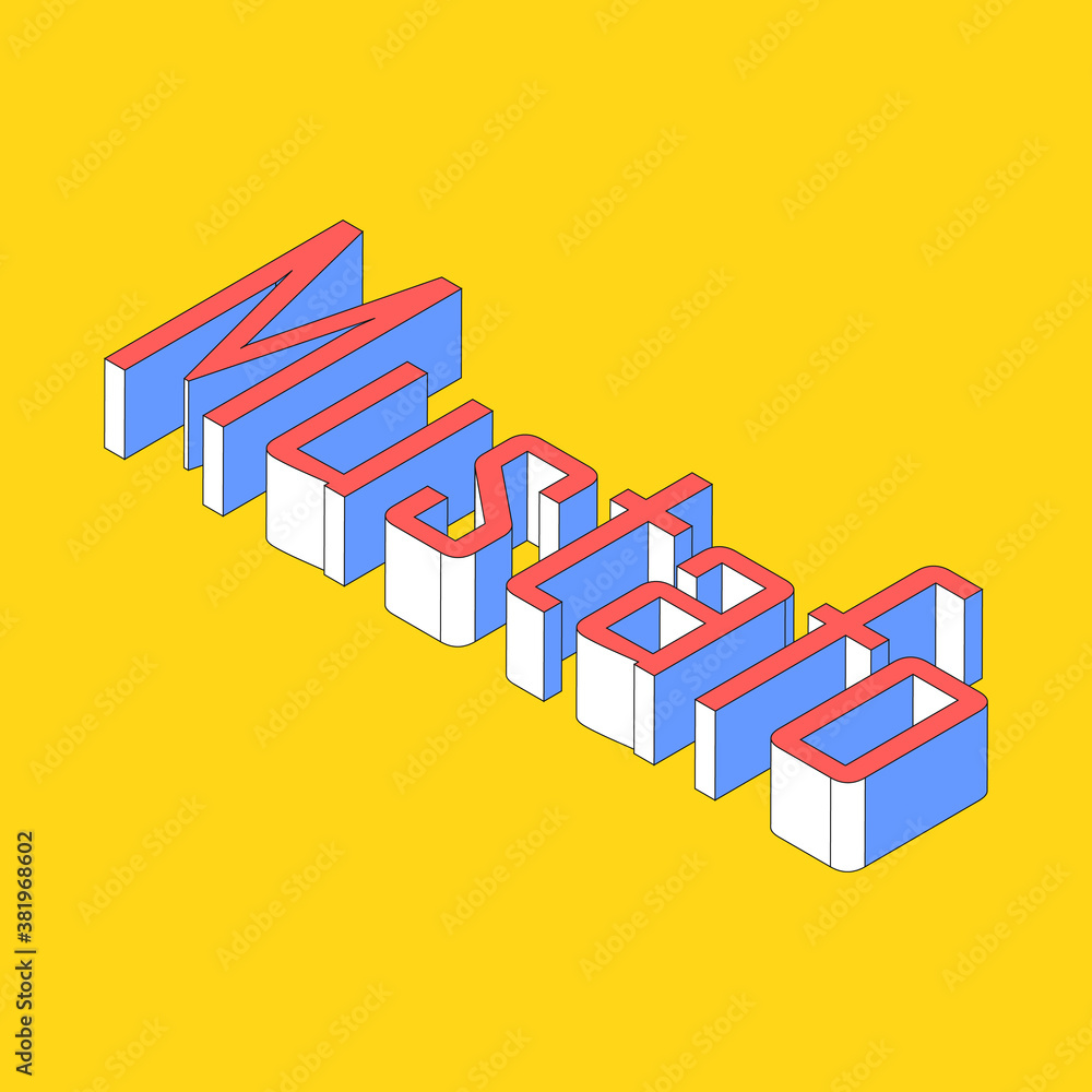 Fototapeta premium Isometric name Mustafo